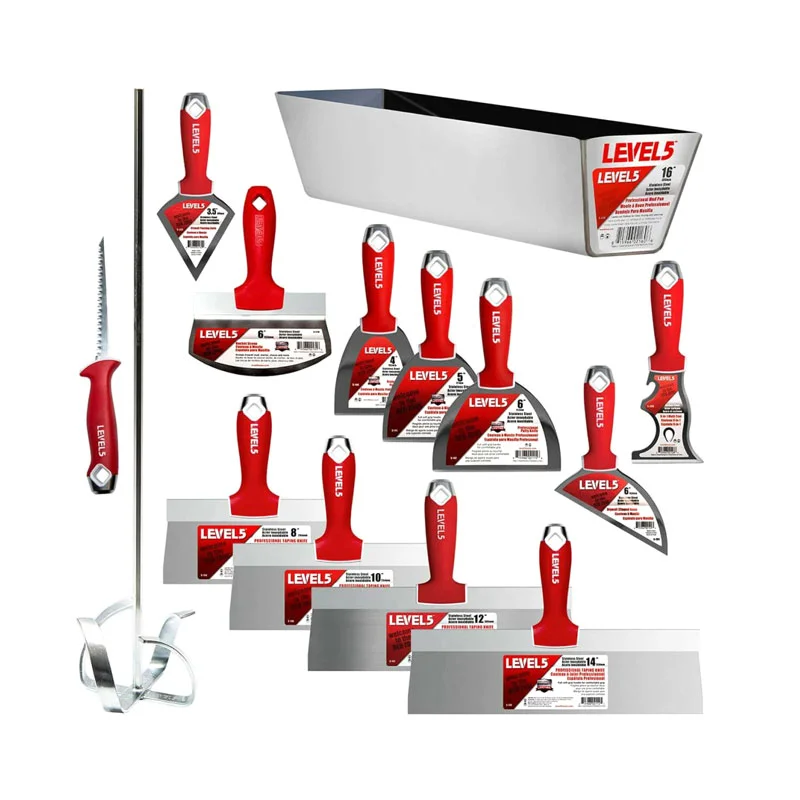 Комплект инструменти за шпакловане LEVEL 5 Deluxe Stainless Hand Tool Set
